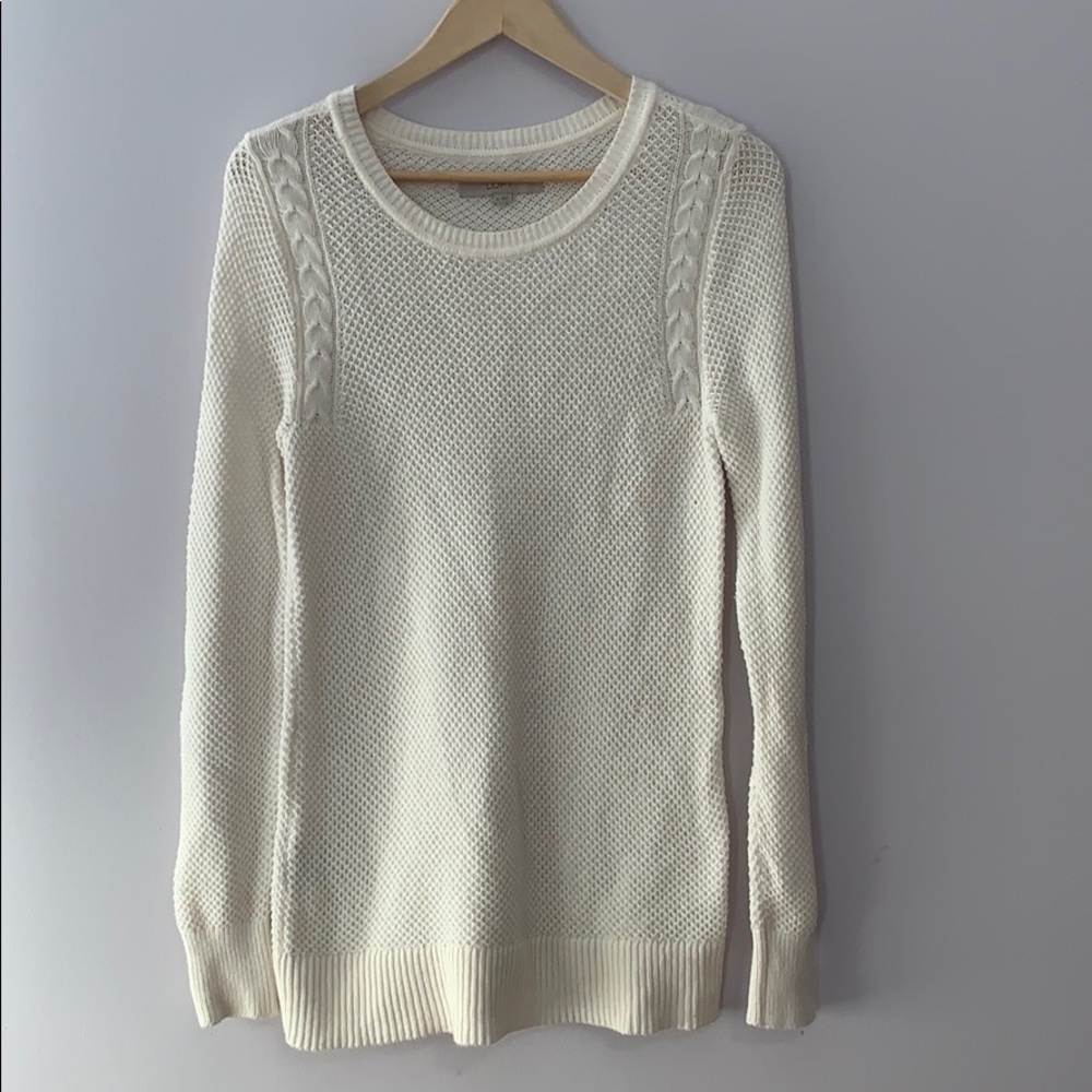 Loft Cream Knit Sweater